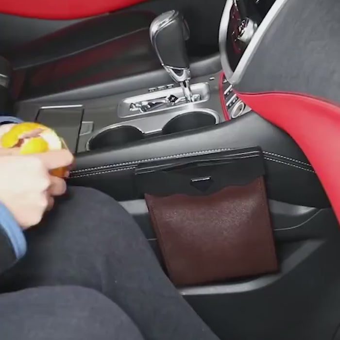 LED Car Trash Can Organizer Garbage Holder Automob